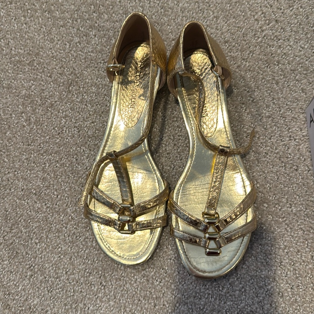 gold sandals